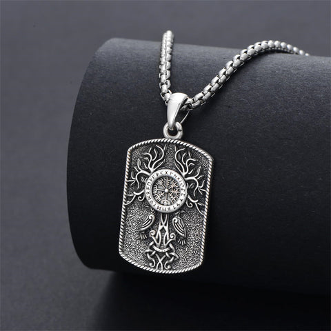 Sterling Silver Amulet Medal Viking Tree of Life Athena Lion Star of David Nefertiti Odin Raphael Pendant Necklace