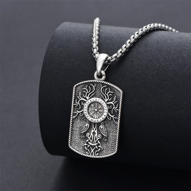 Sterling Silver Amulet Medal Viking Tree of Life Athena Lion Star of David Nefertiti Odin Raphael Pendant Necklace