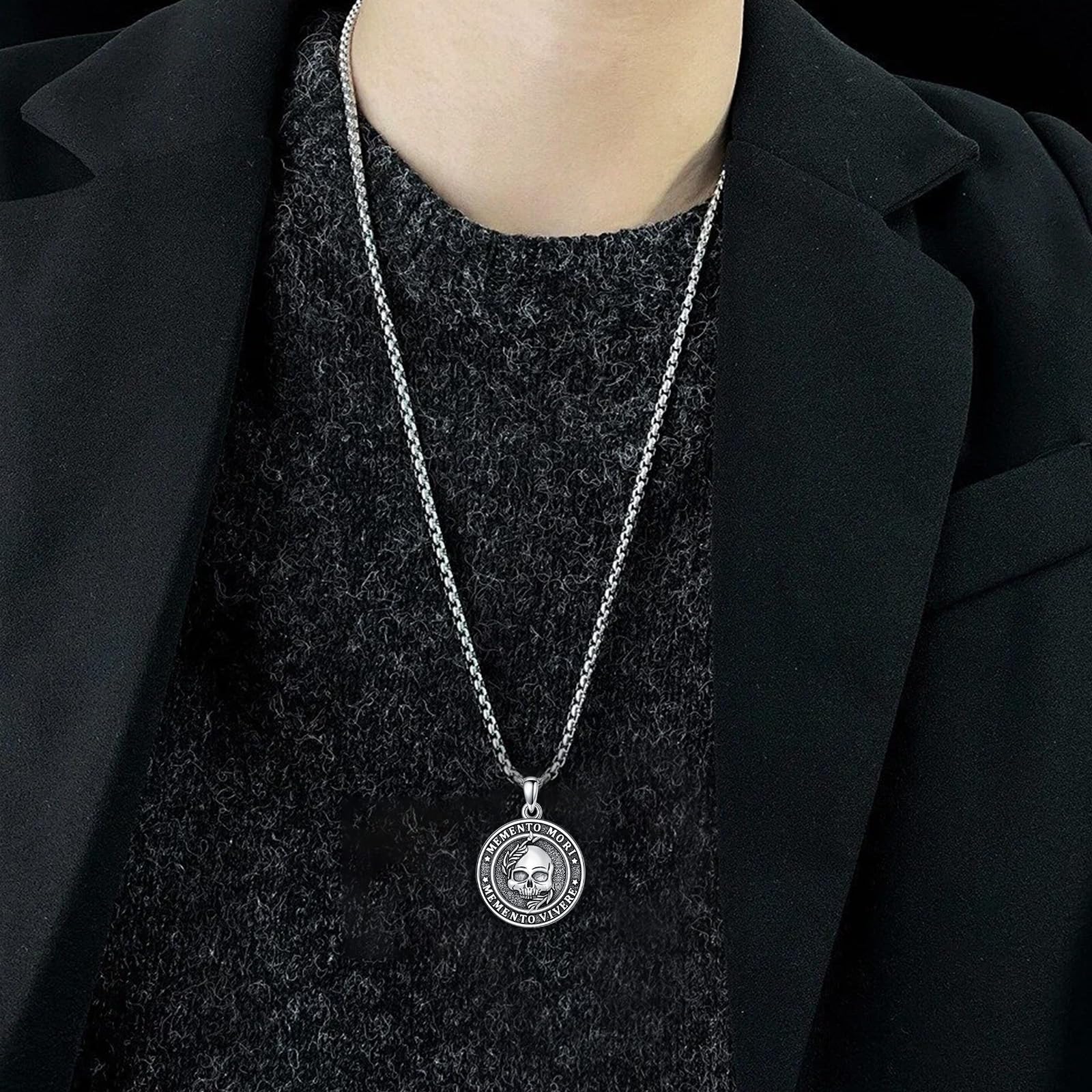 Collar De Calavera Con Colgante De Calavera Memento Mori | Meses Sin