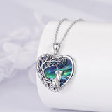 Sterling Silver Tree of Life Heart Shaped Horse Cat Dragonfly Butterfly Hummingbird Pendant Necklace