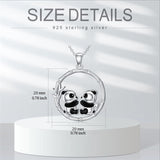 Sterling Silver PhoenixRaven Panda Hummingbird Sea Turtle Pendant Necklace Mother's Day Christmas Gifts