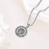 Religious Protector Necklace Sterling Silver Patron Saint Pendant Jewelry Gifts for Women Men