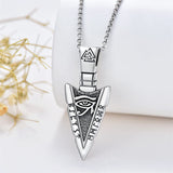 Sterling Silver Viking Arrowhead Pendant Necklace for Men