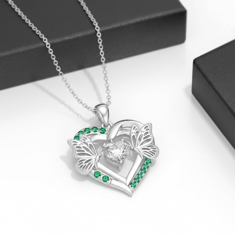 Sterling Silver Heart Bee Dragonfly Butterfly Hummingbird Sunflower Animal Pendant Necklace  Gifts for Christmas