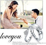 Sterling Silver Cubic Zirconia Endless Love Matching Set Couple Rings