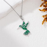 Sterling Silver Dove Hummingbird Red Cardinal Pendant Necklace