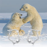 Sterling Silver Fox Frog Leopard Peacock Puppy Animal Hug Hoop Earrings