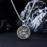 Sterling Silver Amulet Medal Viking Tree of Life Athena Lion Star of David Nefertiti Odin Raphael Pendant Necklace
