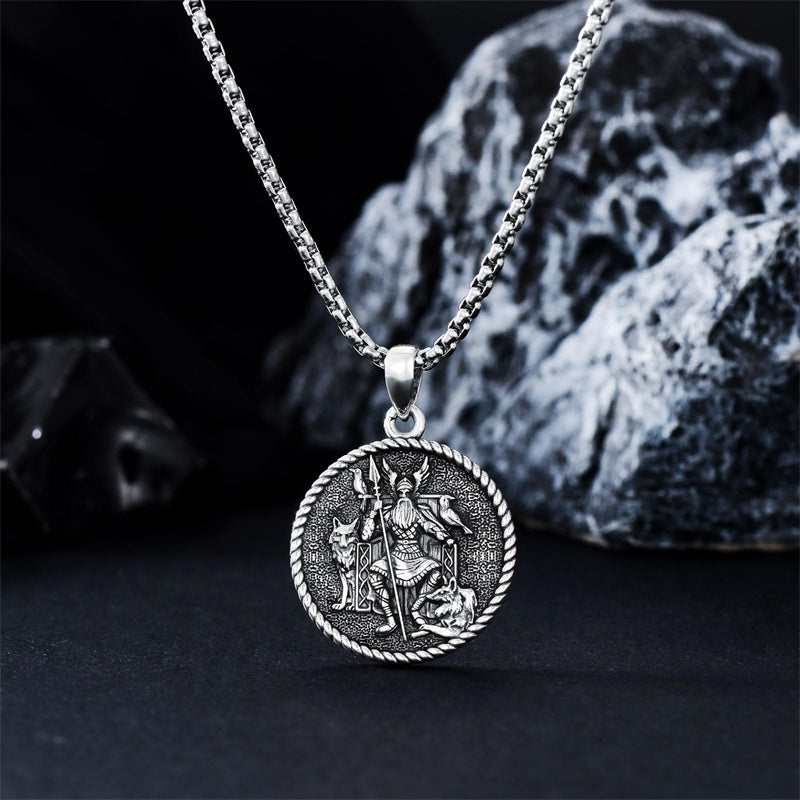 Sterling Silver Amulet Medal Viking Tree of Life Athena Lion Star of David Nefertiti Odin Raphael Pendant Necklace