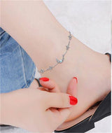 Moonstone Anklet for Women Sterling SilverJewelry Gifts for Girl Mother