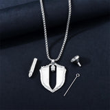 Sterling Silver Bullet Urn Necklace for Ashes for Men
