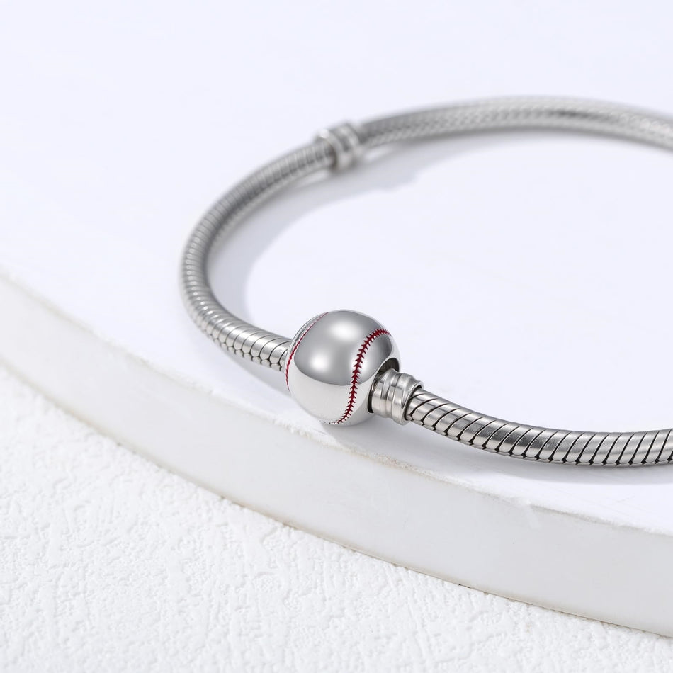 Sterling Silver Volleyball Baseball Basketball Football Soccer Sport Charm Beads