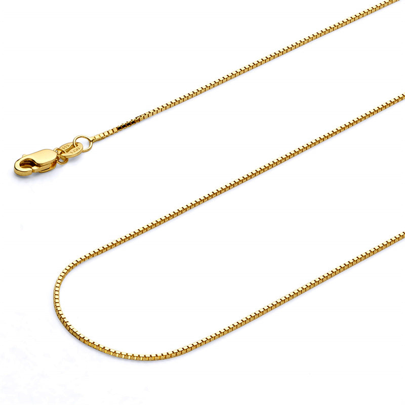 14K Gold Box Link Chain Necklace– romanticwork