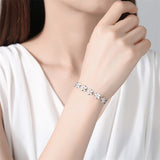 Sterling Silver Daisy Flower Bracelet