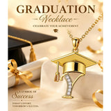 Initial  Graduation 14K Gold Plated Inspiring Grad Pendant Necklace Graduations Jewelry Gifts