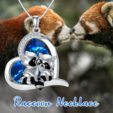 Raccoon Necklace 925 Sterling Silver  Raccoon Necklaces Raccoon Jewelry Gifts for Women Teen Girls