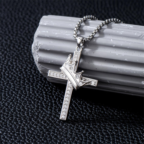 Sterling Silver Cross Christian Pendant Necklace