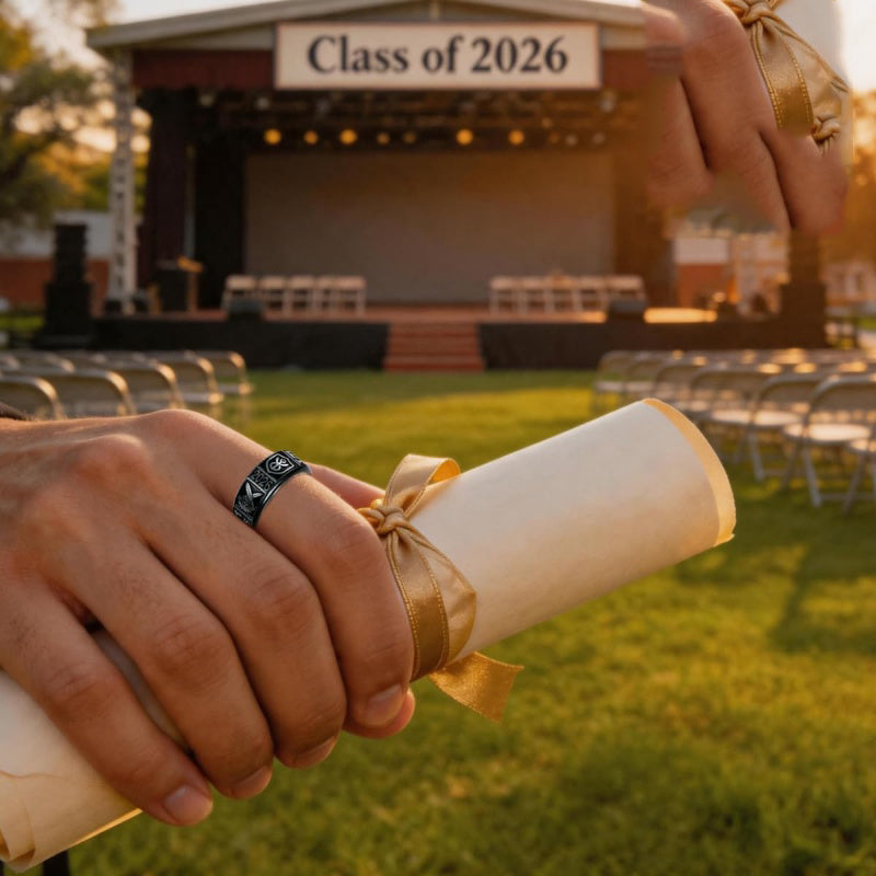Copper Personalized Engraved High School College Class Ring Graduation Gift