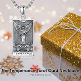 Sterling Silver Lovers Hierophant Magician Three of Swords Wheel of Fortune SkeletonTarot Card Pendant Necklace