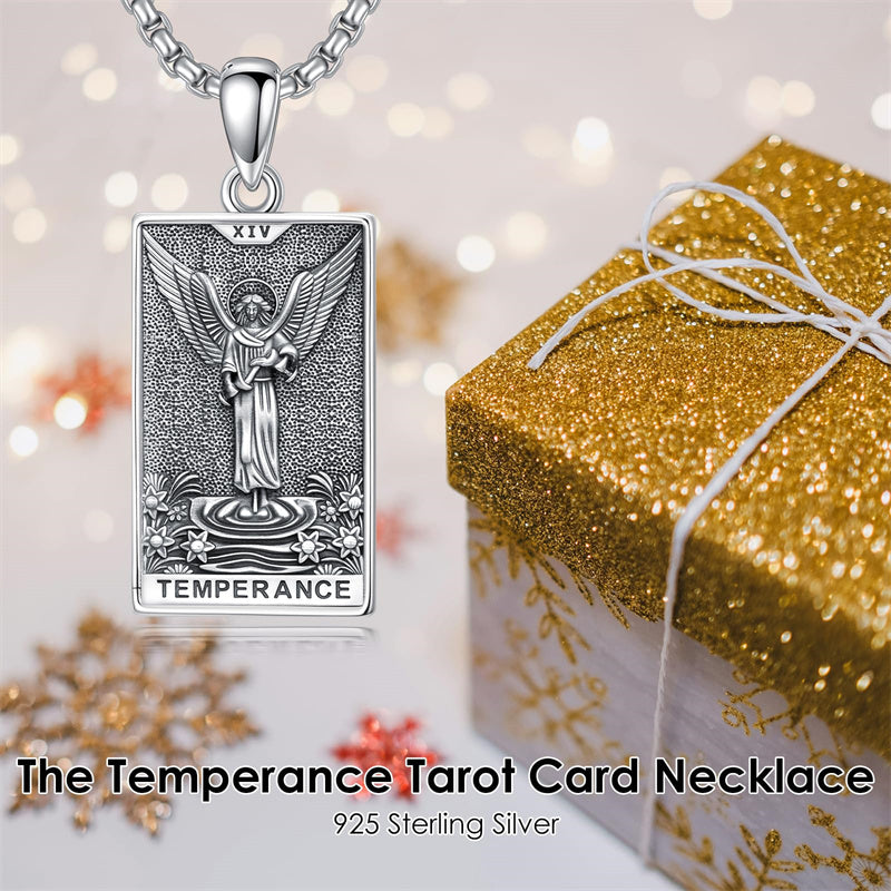 Sterling Silver Lovers Hierophant Magician Three of Swords Wheel of Fortune SkeletonTarot Card Pendant Necklace
