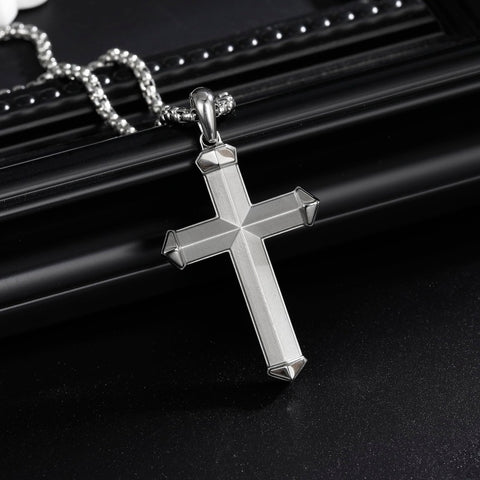 14K Gold Plated Cross Necklace for Men with Adjustable Chain Jewelry Gift for Him