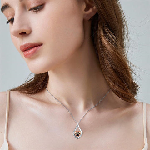 Sterling Silver Heart Shape Tear Dangle Urn Necklace for Ashes
