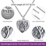 Pet Urn Necklace for Ashes Cremation Jewelry 925 Sterling Silver Memorial Necklace Urn  Keepsake Lockets Holder Pet Dog Ashes Necklace