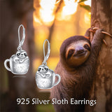 Black Cat Earrings for Girls 925 Sterling Silver  Dangle Earrings Dragon Leverback Earrings Cute Animal Jewelry Gift for Women