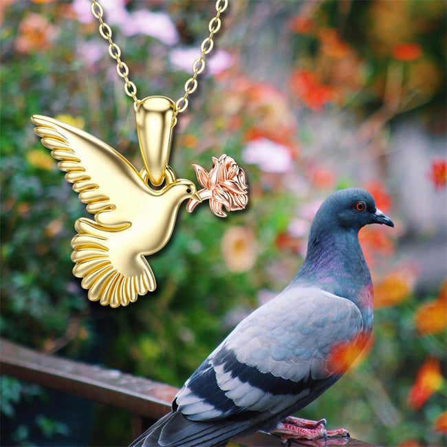 Rose Pink Bird Necklace main image 1