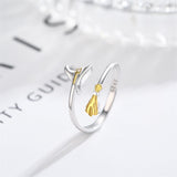 Witch Ring 925 Sterling Silver Witch Cap Broom Adjustable Ring Halloween Ring for Women Gothic Broom Thumb Ring Witch Hat Open Ring Halloween Jewelry