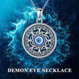 Sterling Silver  Evil Eye Protection Pendant Necklace