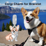 Sterling Silver Pit Bull Schnauzer Yorkie Corgi Dachshund Dog Charm Beads Fits Bracelets & Necklaces  for Women