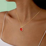 Sterling SilverTurquoise Red Coral Lapis Lazuli Malachite Paperclip Chain Necklace