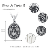 925 Sterling Silver St Michael Necklace Vintage Pendan Necklacet Gift
