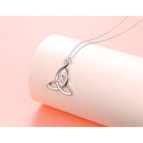 Sterling Silver Celtic Knot Mother and Child Pendant Necklace