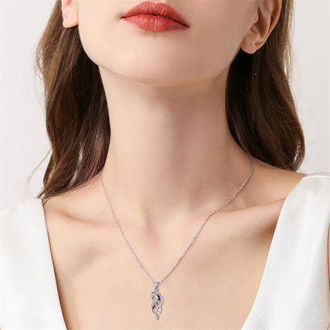 Sterling Silver Bald Eagle Dove Koi Fish Horse Pendant Necklace