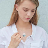 Sterling Silver Mountain Bear Pine Tree Sun Ocean Snowy Mountain Pendant Necklace