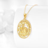 14K Gold St Christopher St Florian St Joseph St Jude St Michael St Patrick Pendant Necklace