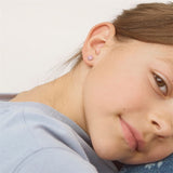 925 Sterling Silver Fun Enamel Donut Earrings with Tiny Colorful Sprinkles for Little Girls -Colorful Screw Back Earrings