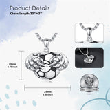 Sterling Silver Bear Claw Basketball Baseball Football Sports Pendant Necklace for Men
