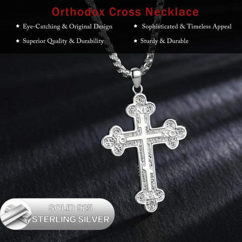 14K Gold Plated Cross Pendant Necklace Protection Jewelry Religious Gift