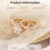 14K Gold Plated 3CT Oval Cut Twisting Infinity Pave Engagement Bridal Ring Sets  for Women