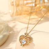 Sterling Silver Birthstone Rose Necklace for Women