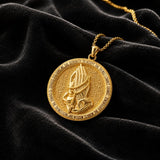 Patron Saint Medal Gold Plated Catholic Pendant Christian Religious Necklace Amulet Jewelry