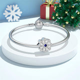Merry Christmas Tree /Snowflakes/Gift Box Charms CZ Silver Bracelet Beads Compatible with Pandora Charm Bracelet