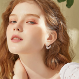 Hypoallergenic Earrings Fox Earrings Sterling Silver Animal Hug Hoop Earrings Jewelry Mothers Day Graduation Birthday Gifts for Women