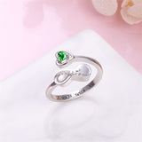 Sterling Silver Infinity Urn Ring Heart Shape Memorial Keepsake Locket Rings for Human/Pet Ash Memorial Jewelry