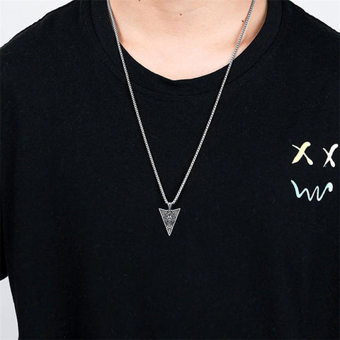 Sterling Silver Viking Dragon Eagle Wolf Animal Pendant Necklace for Men