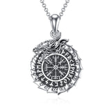 Sterling Silver Viking Urn Necklace for Ashes