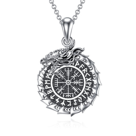 Sterling Silver Viking Urn Necklace for Ashes